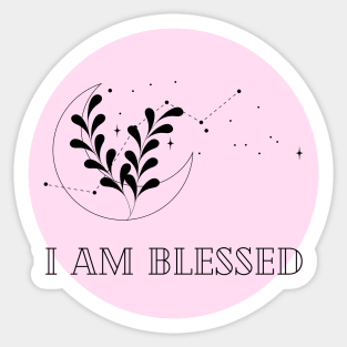 Affirmation Collection - I Am Blessed (Pink) Sticker
